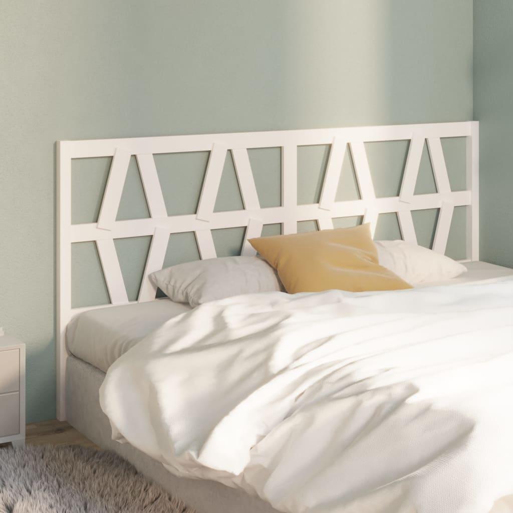 Bed Headboard White 186 cm Solid Wood Pine