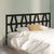 Bed Headboard Black 186 cm Solid Wood Pine