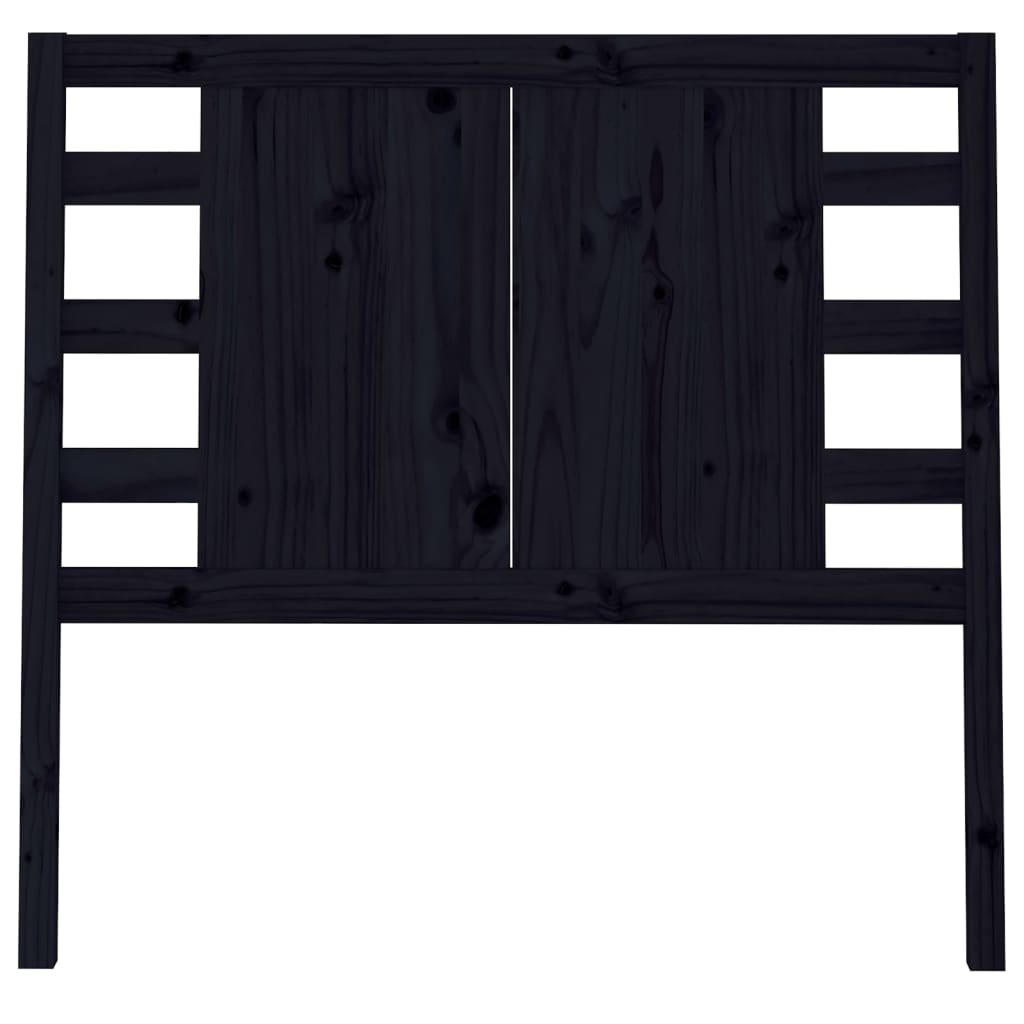 Headboard Black 96 cm Solid Wood Pine