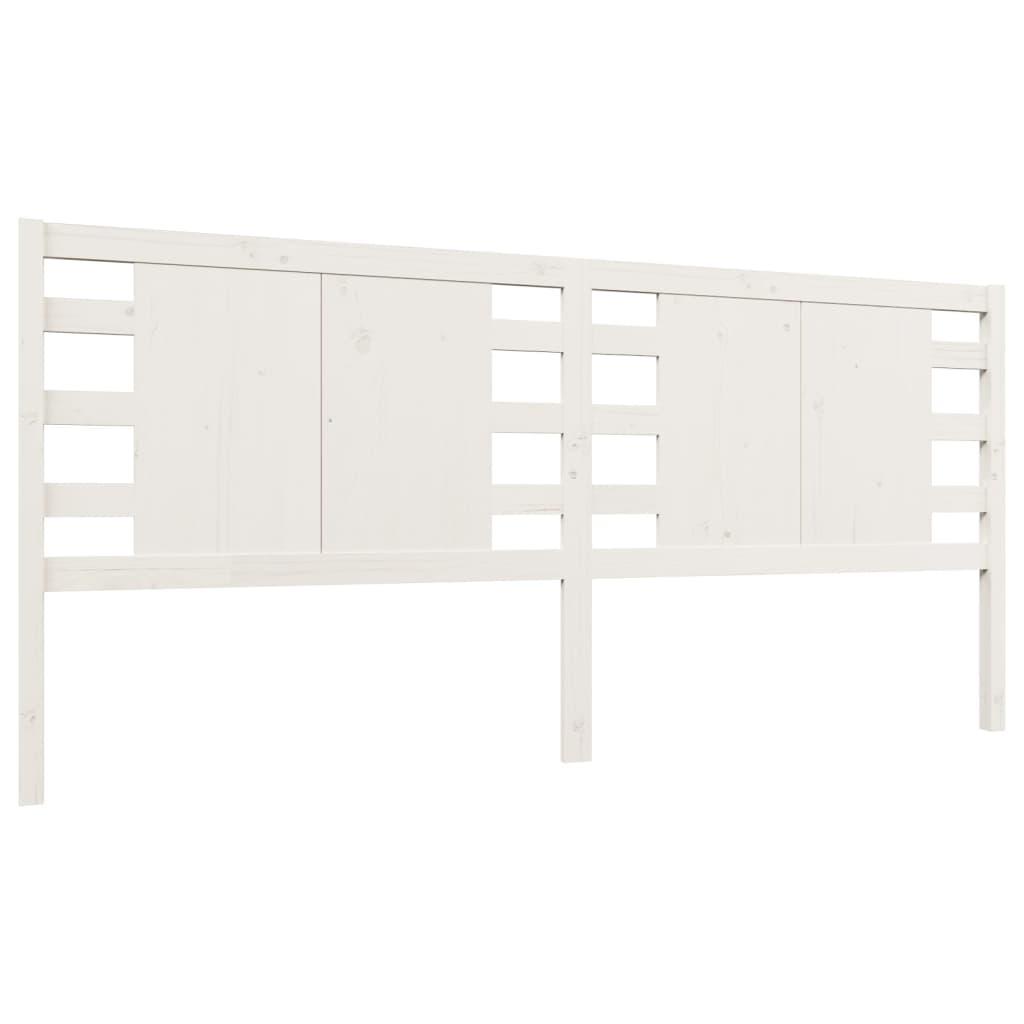 Headboard White 141 cm Solid Wood Pine