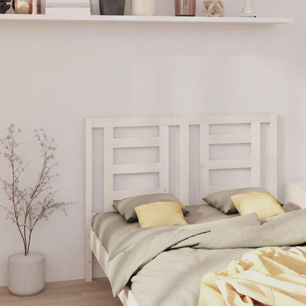 Bed Headboard White 141 cm Solid Wood Pine