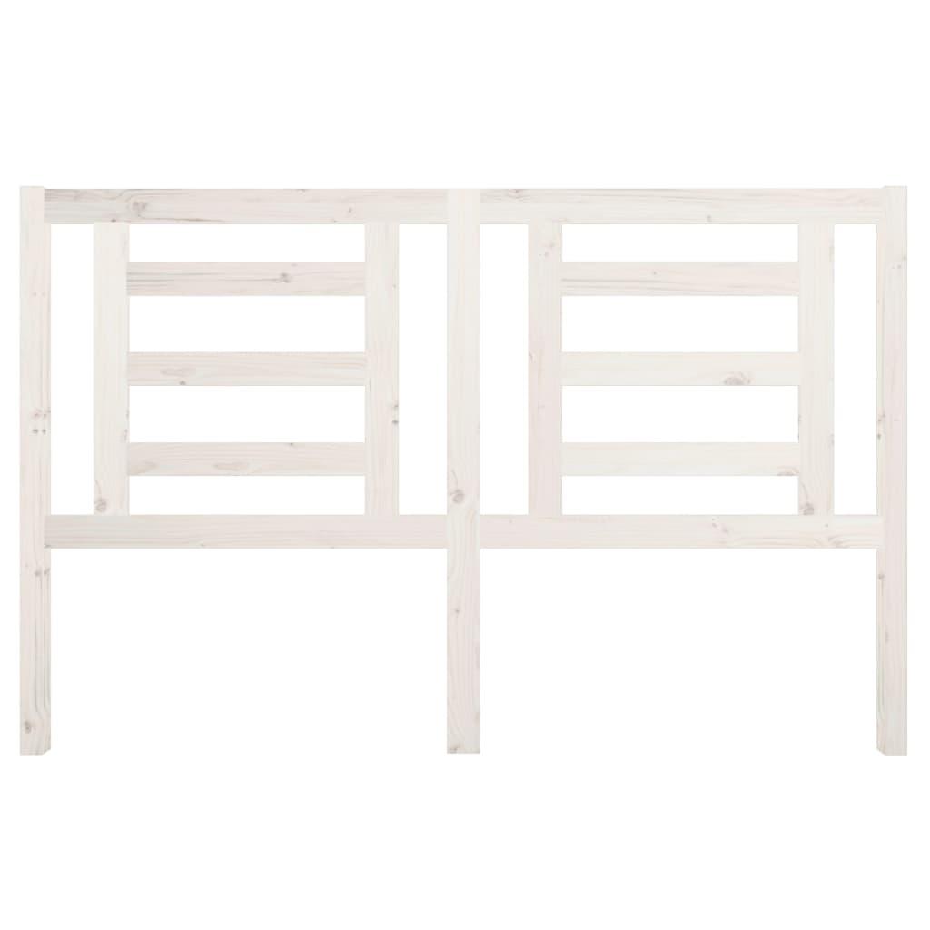 Bed Headboard White 156 cm Solid Wood Pine