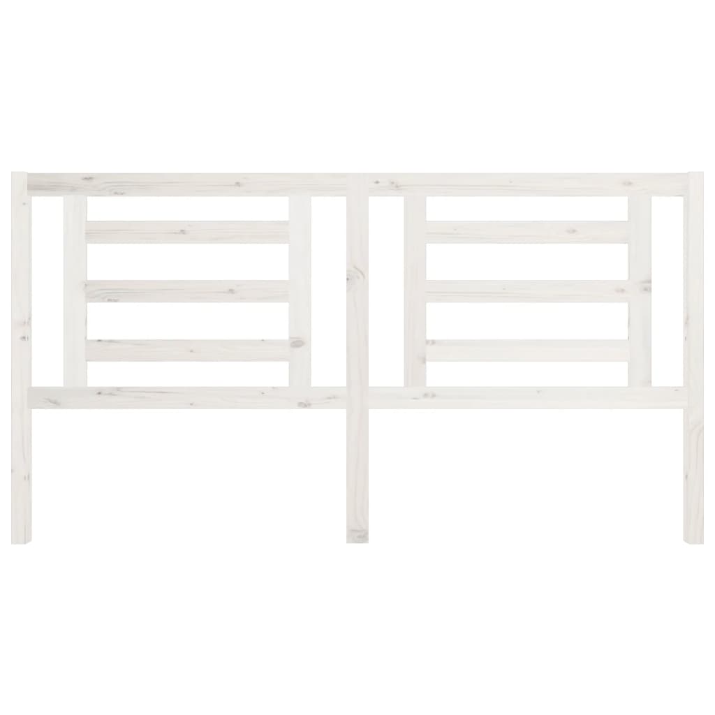 Bed Headboard White 186 cm Solid Wood Pine