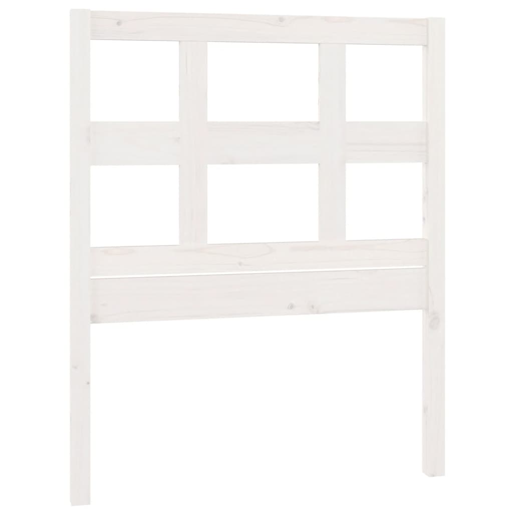 Bed Headboard White 95.5 cm Solid Wood Pine