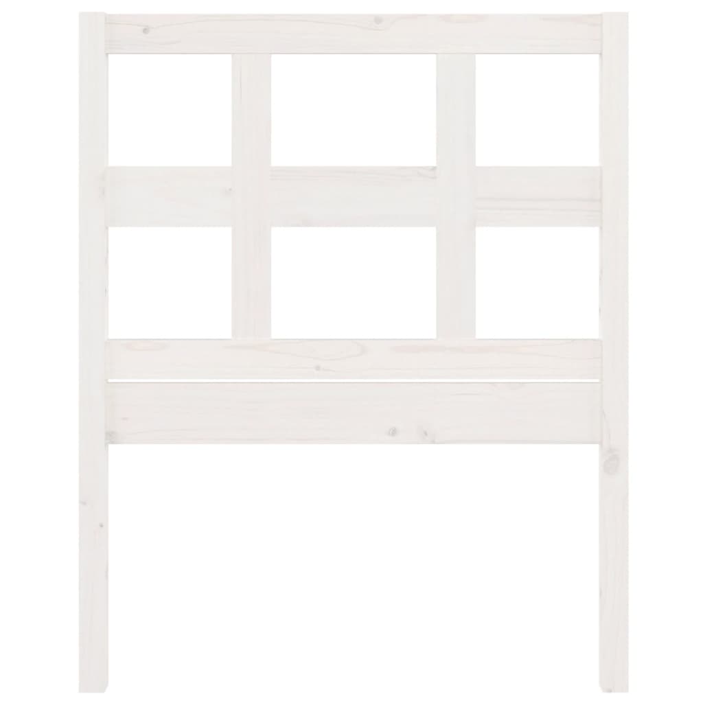 Bed Headboard White 95.5 cm Solid Wood Pine