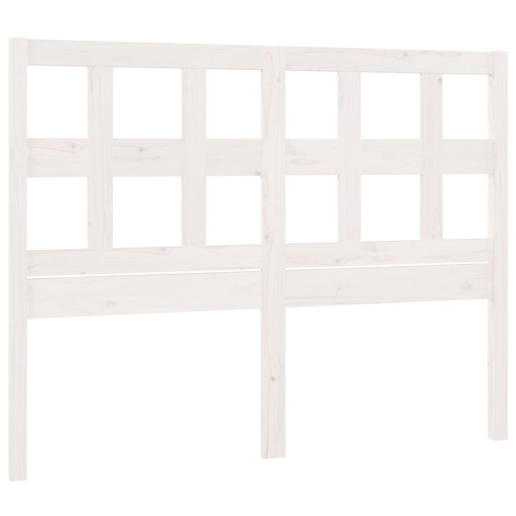 Bed Headboard White 155.5 cm Solid Wood Pine