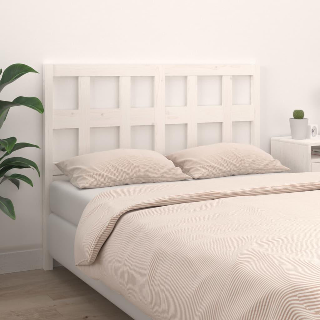 Bed Headboard White 155.5 cm Solid Wood Pine