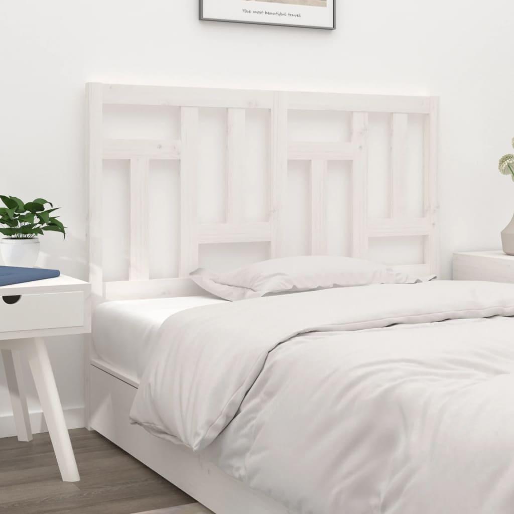 Bed Headboard White 140.5 cm Solid Wood Pine