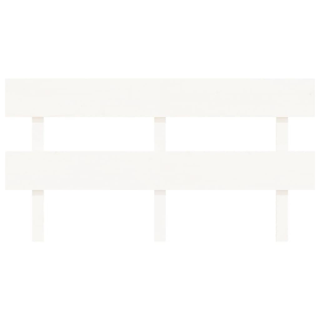 Bed Headboard White 154 cm Solid Wood Pine
