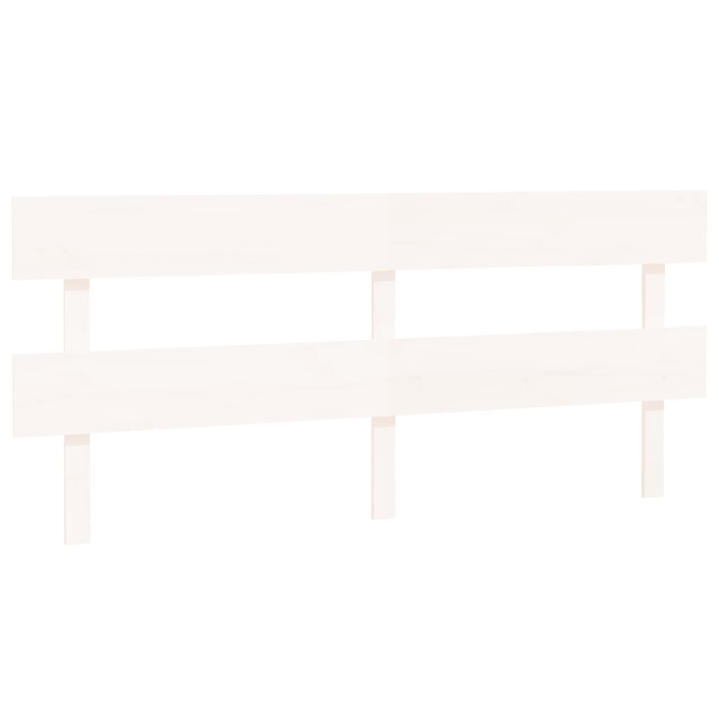 Bed Headboard White 184 cm Solid Wood Pine