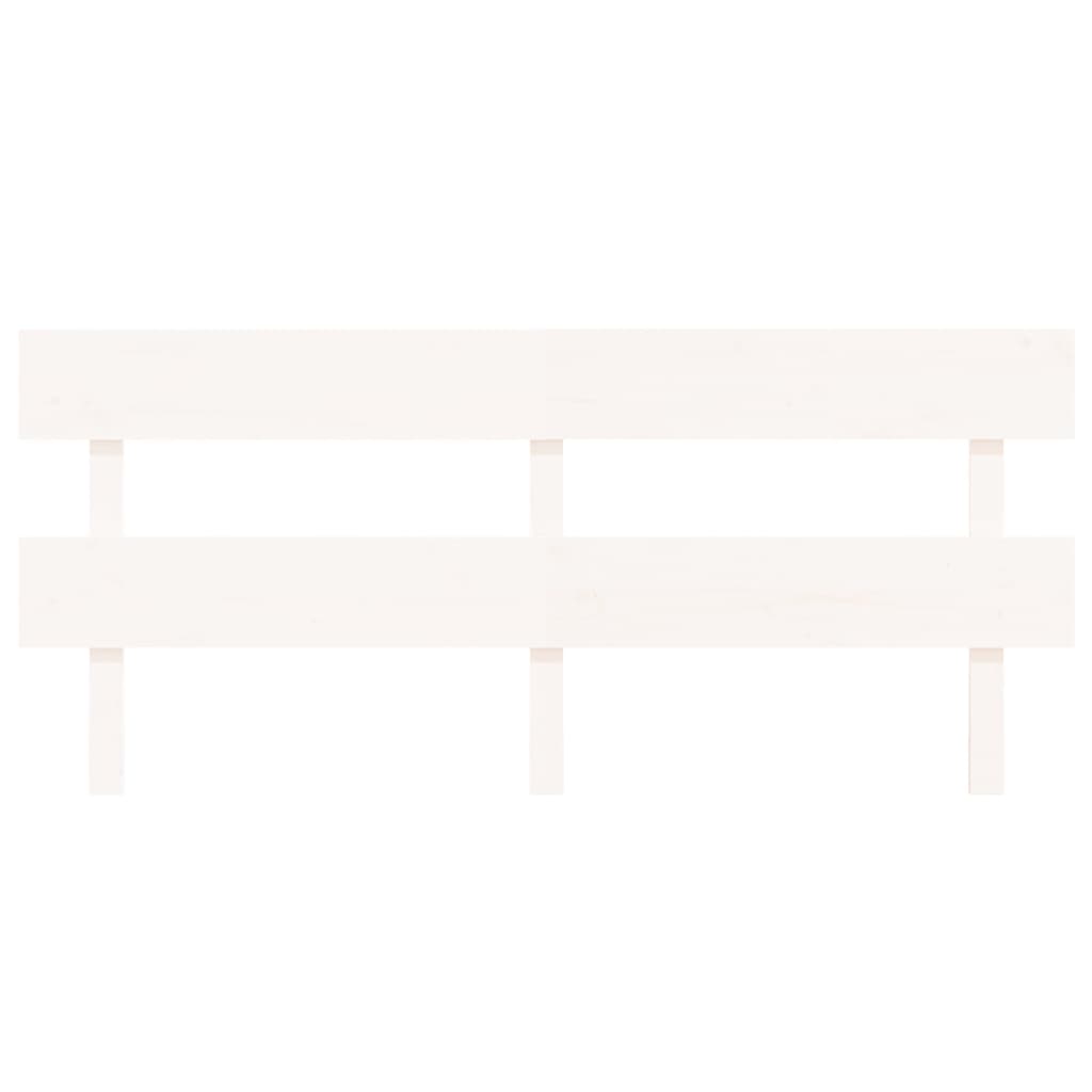 Bed Headboard White 184 cm Solid Wood Pine