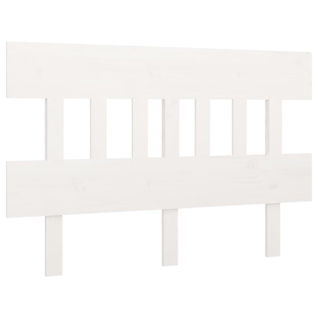 Bed Headboard White 138.5 cm Solid Wood Pine