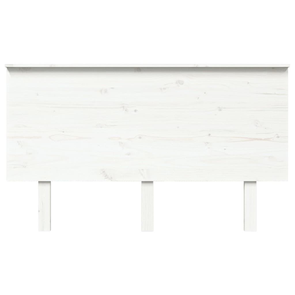 Bed Headboard White 139 cm Solid Wood Pine