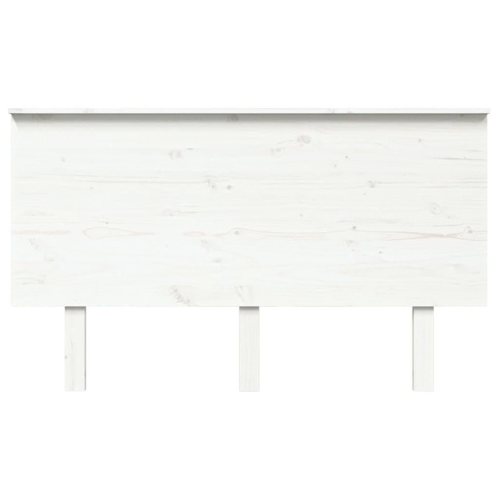 Bed Headboard White 139 cm Solid Wood Pine