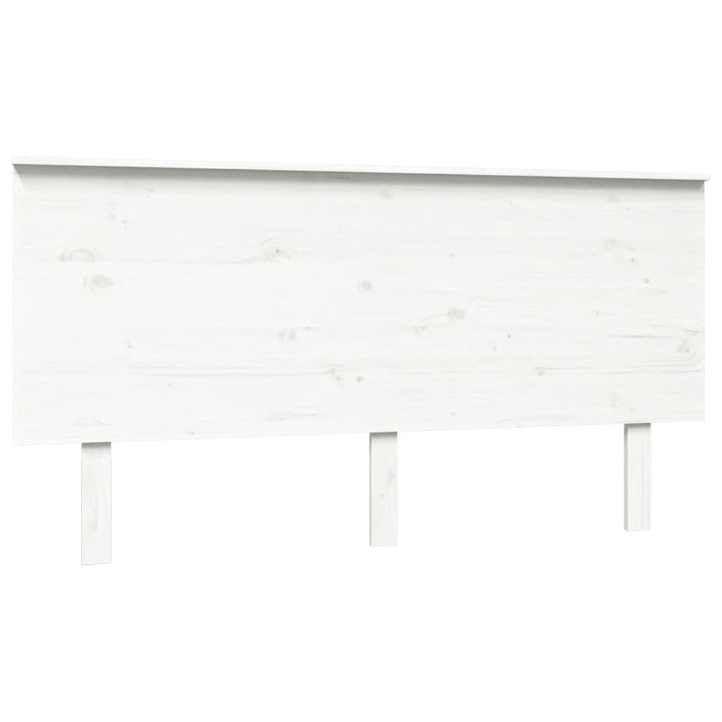 Bed Headboard White 154 cm Solid Wood Pine