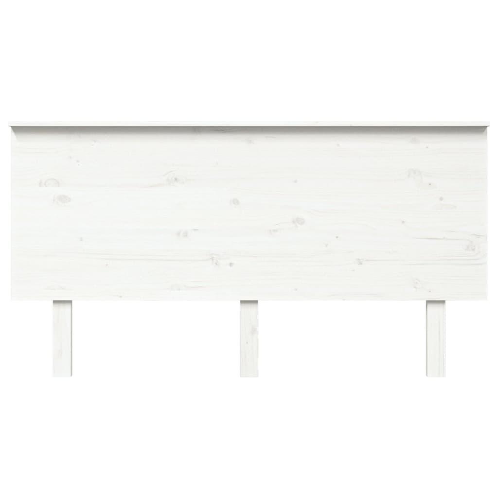 Bed Headboard White 154 cm Solid Wood Pine