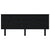 Bed Headboard Black 184 cm Solid Wood Pine