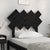 Bed Headboard Black 92 cm Single Solid Wood Pine