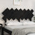 Bed Headboard Black 151.5 cm Solid Wood Pine