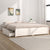 Bed Frame without Mattress with Drawers White 150x200 cm
