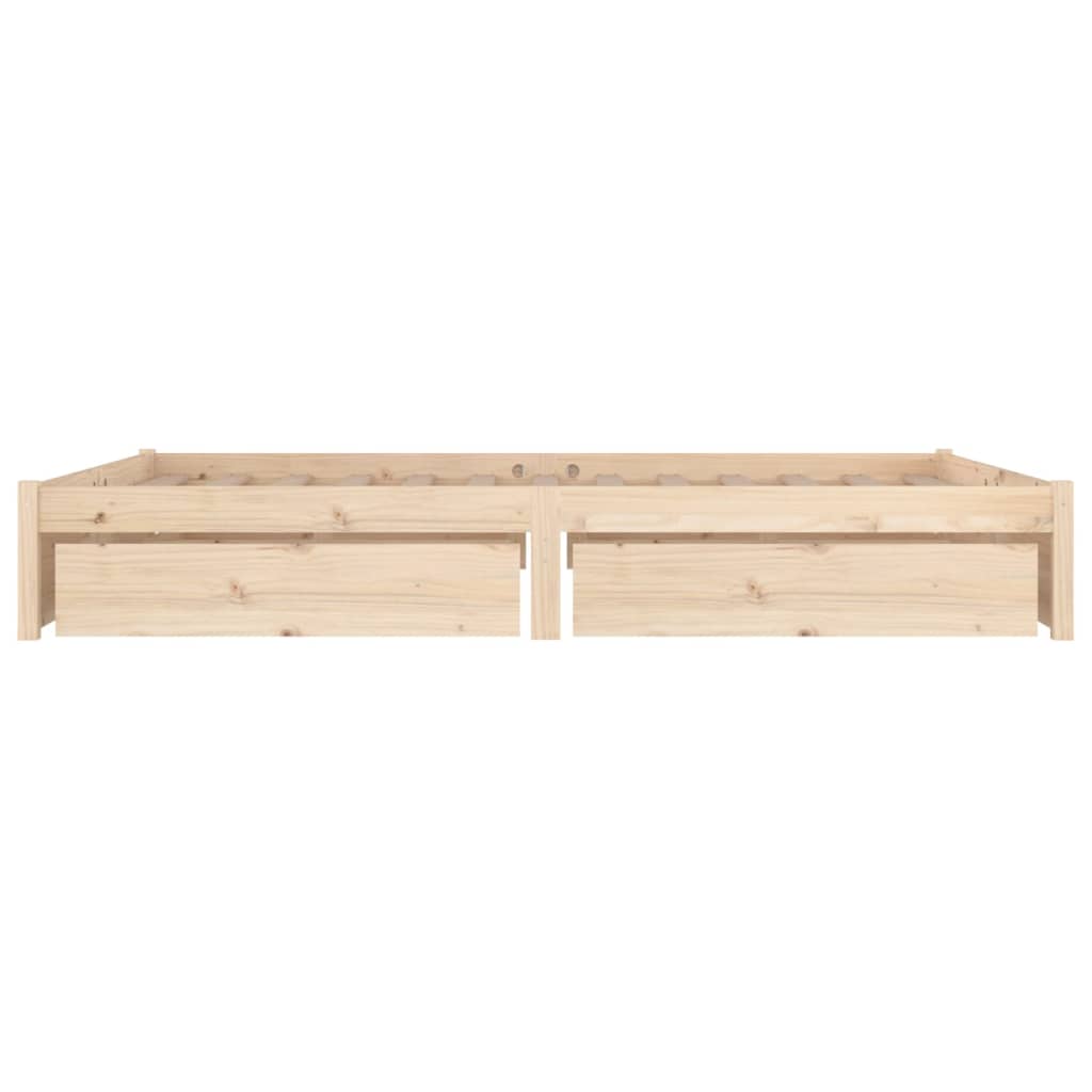 Bed Frame without Mattress with Drawers 183x203 cm King