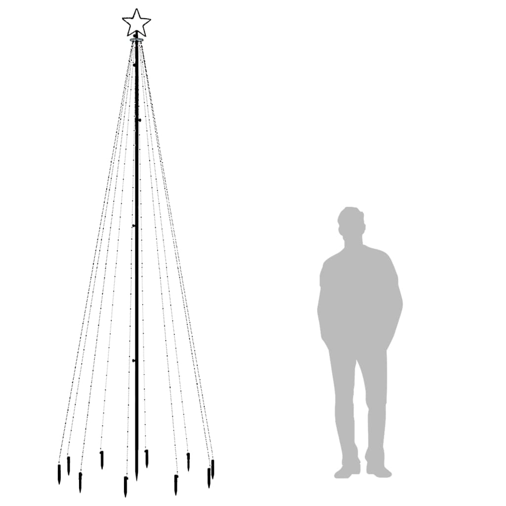 Christmas Tree with Spike Blue 310 LEDs 300 cm