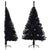 Artificial Half Christmas Tree with Stand Black 150 cm PVC