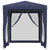 Party Tent with 4 Mesh Sidewalls Blue 2x2 m HDPE