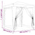 Party Tent with 4 Mesh Sidewalls Blue 2x2 m HDPE