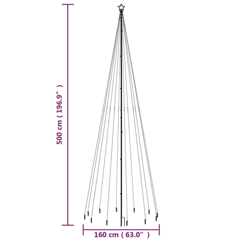 Christmas Tree with Spike Blue 732 LEDs 500 cm