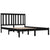 Bed Frame without Mattress Black Solid Wood 135x190 cm