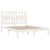 Bed Frame without Mattress White Solid Wood 183x203 cm King