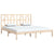 Bed Frame without Mattress Solid Wood 183x203 cm King