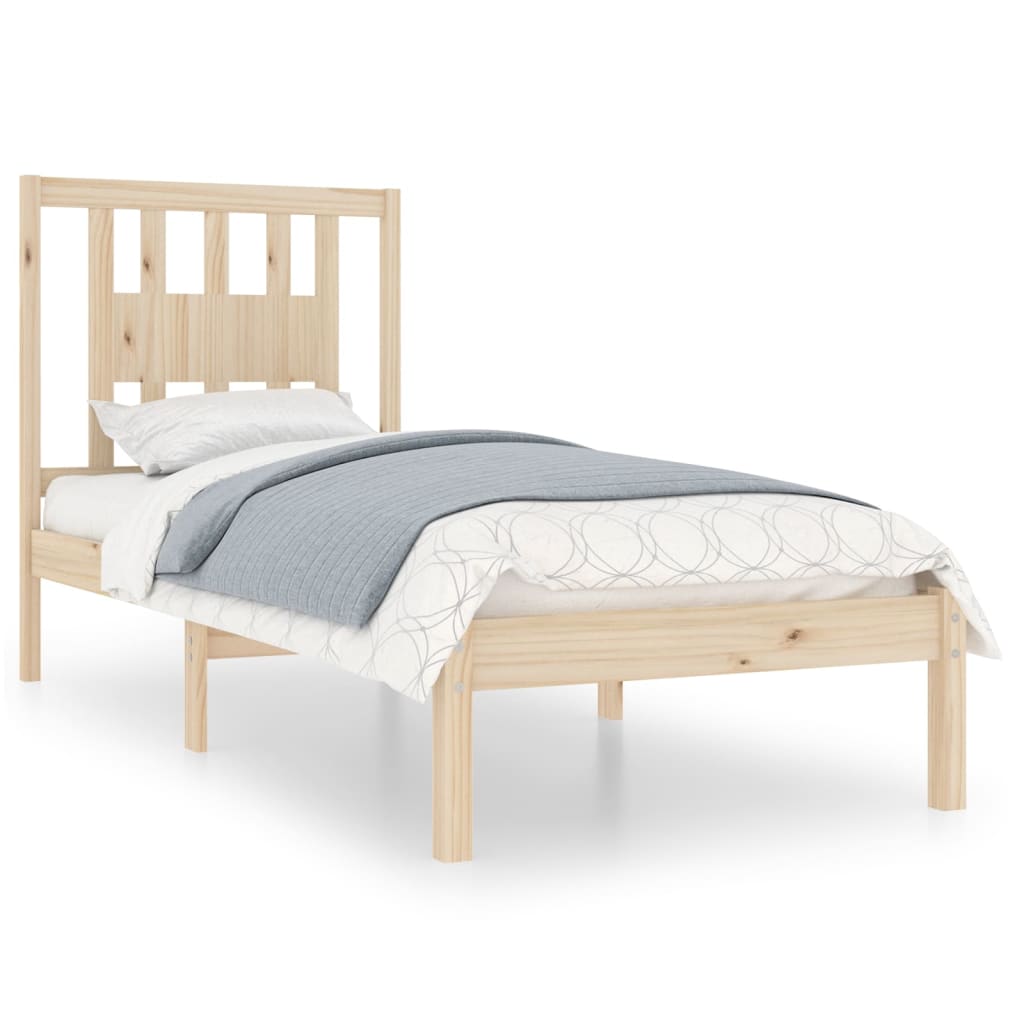 Bed Frame without Mattress Solid Wood 90x190 cm