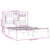 Bed Frame without Mattress Black Solid Wood 135x190 cm