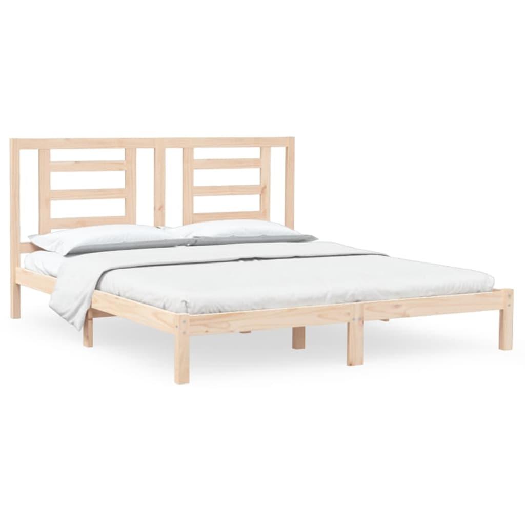 Bed Frame without Mattress 183x203 cm King Solid Wood