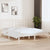 Bed Frame without Mattress White 183x203 cm King Solid Wood