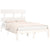 Bed Frame without Mattress White 150x200 cm Solid Wood