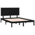 Bed Frame without Mattress Black 135x190 cm Solid Wood