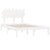 Bed Frame without Mattress White 135x190 cm Solid Wood