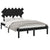 Bed Frame without Mattress Black 135x190 cm Solid Wood