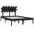 Bed Frame without Mattress Black 135x190 cm Solid Wood