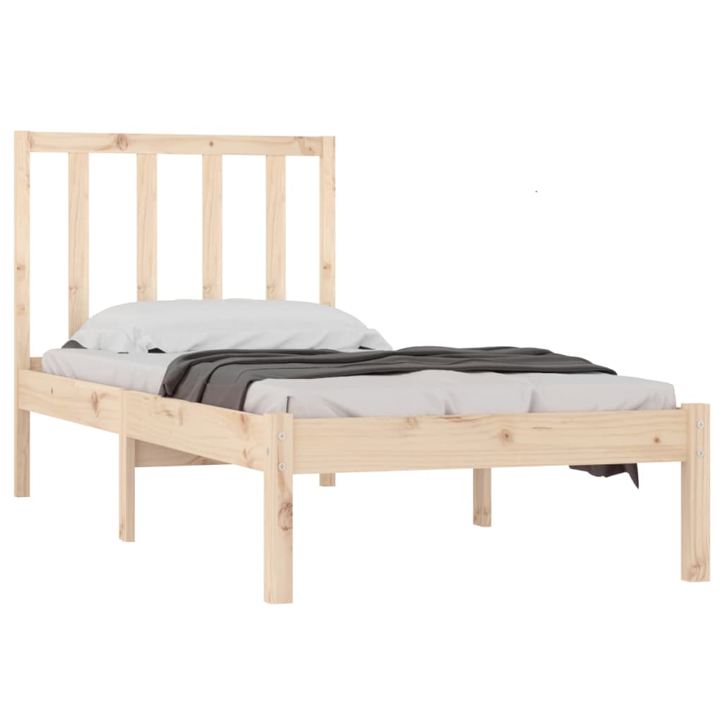 Bed Frame without Mattress Solid Wood Pine 90x190 cm