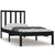 Bed Frame without Mattress Black Solid Wood Pine 90x190 cm