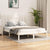 Bed Frame without Mattress White Solid Wood Pine 135x190 cm