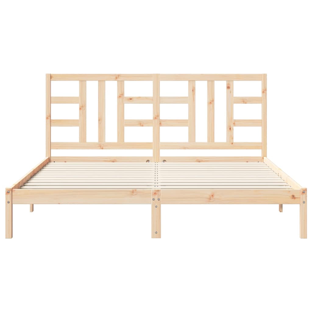 Bed Frame without Mattress 183x203 cm King Solid Wood