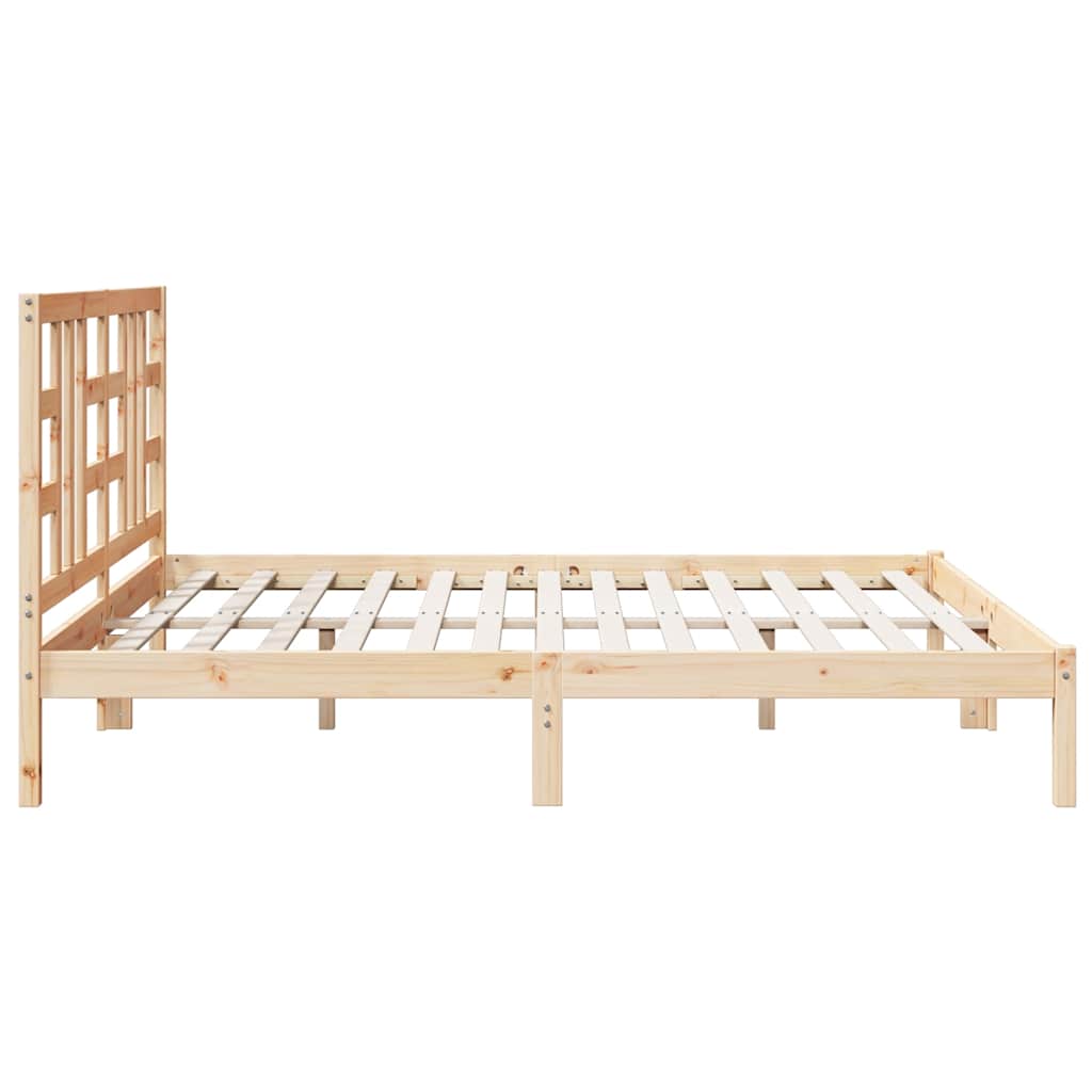 Bed Frame without Mattress 183x203 cm King Solid Wood
