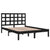 Bed Frame without Mattress Black 135x190 cm Solid Wood