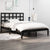 Bed Frame without Mattress Black 135x190 cm Solid Wood