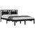 Bed Frame without Mattress Black 135x190 cm Solid Wood